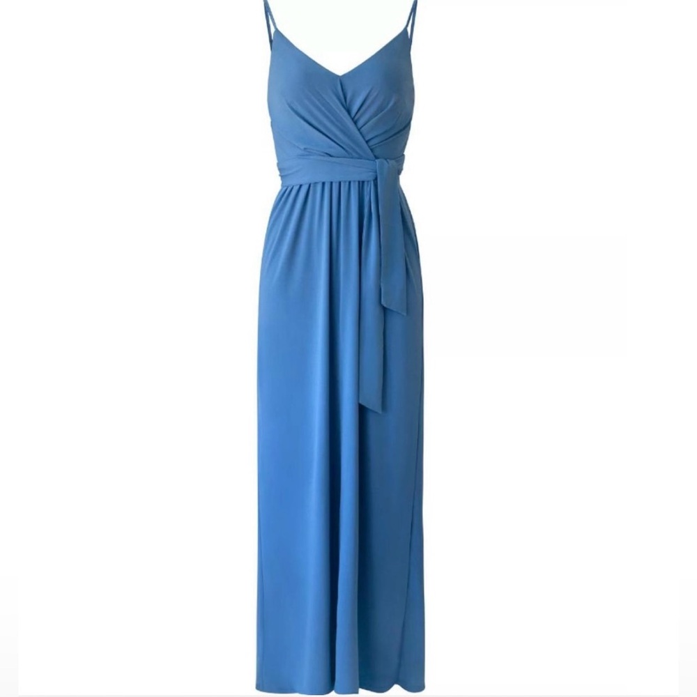 NWT BCBGeneration Blue Wrap style maxi dress, size Medium
